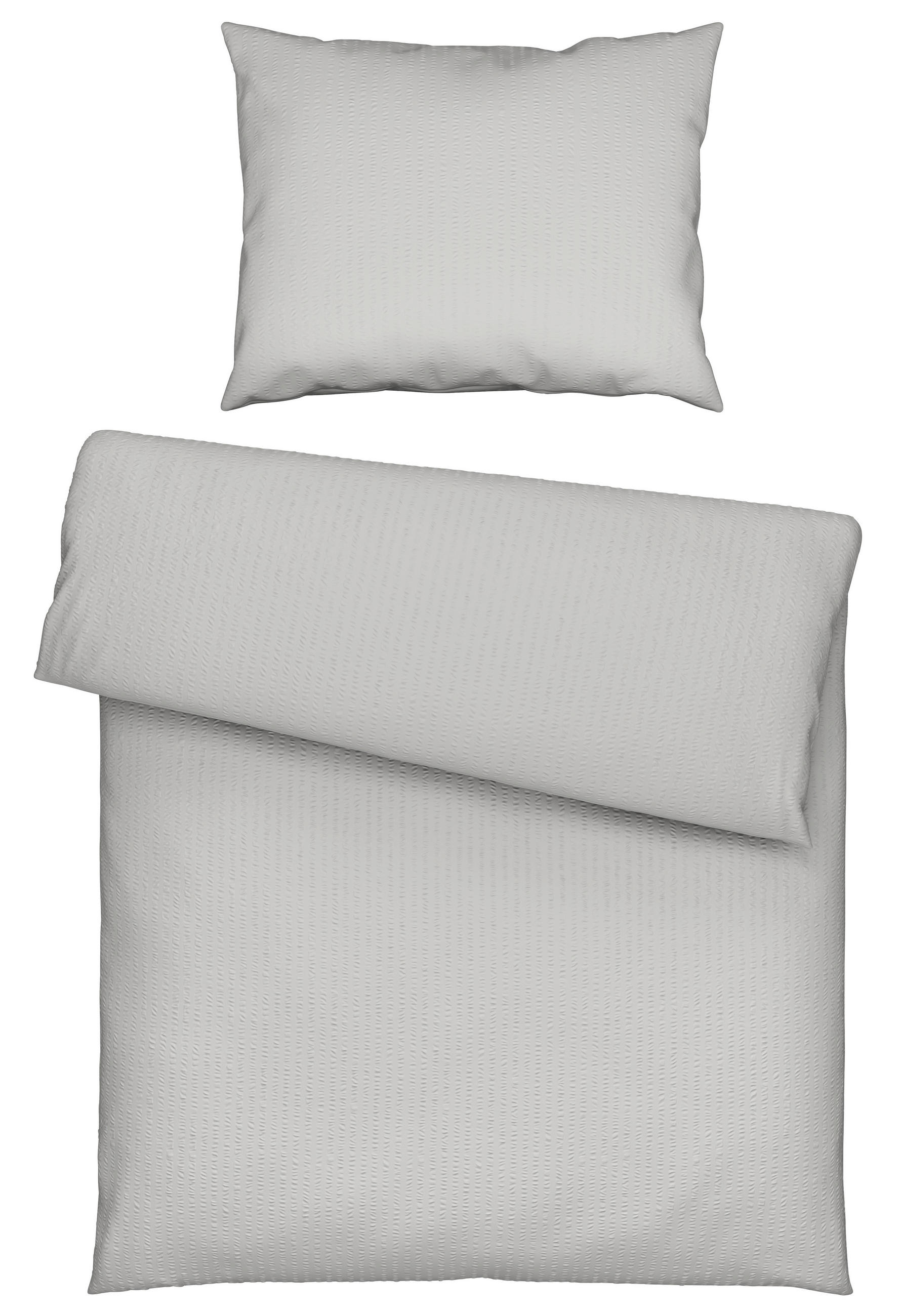 BETTWÄSCHE LEON Seersucker 140/200 cm  - Grau, KONVENTIONELL, Textil (140/200cm) - Esposa