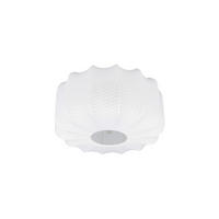 DECKENLEUCHTE  40/22,5 cm    - Weiss/Schwarz, Lifestyle, Textil/Metall (40/22,5cm)