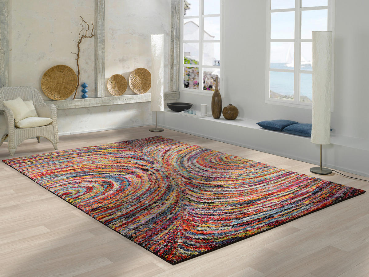 LÄUFER 80/250 cm Color Face Multicolor, Orange, Rot  - Rot/Multicolor, KONVENTIONELL, Textil (80/250cm) - Novel