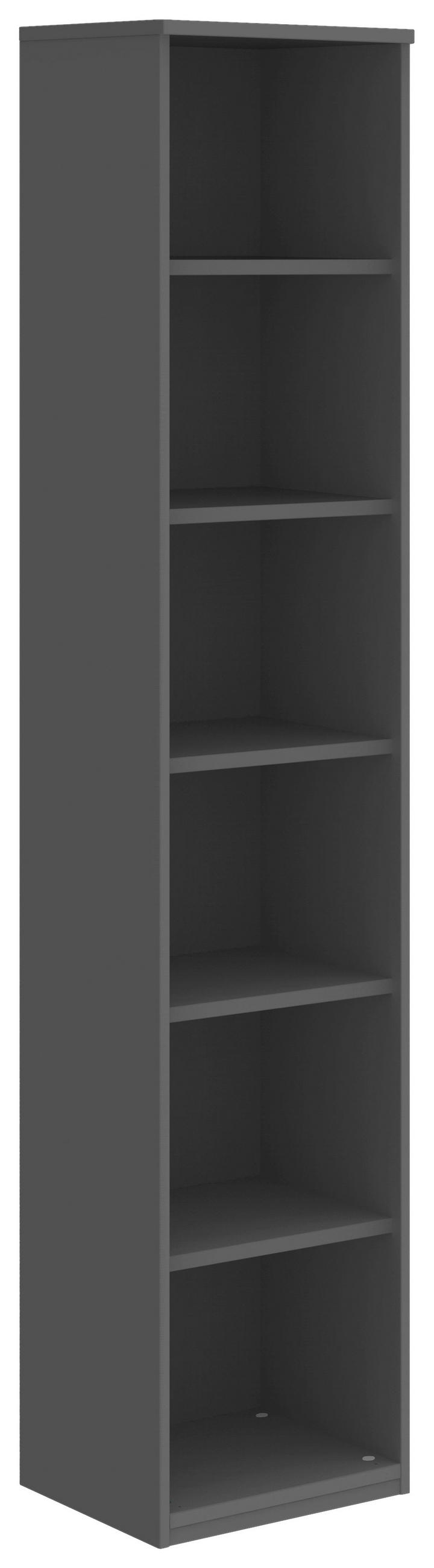 AKTENREGAL Anthrazit  - Anthrazit, KONVENTIONELL, Holzwerkstoff (40/217/43cm) - Moderano