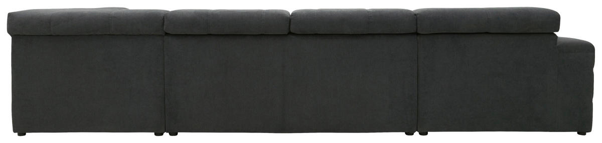 WOHNLANDSCHAFT in Mikrofaser Dunkelgrau  - Dunkelgrau/Schwarz, Design, Kunststoff/Textil (175/359/228cm) - MID.YOU
