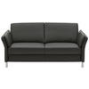 2,5-SITZER in Echtleder Anthrazit  - Anthrazit/Alufarben, Design, Leder/Metall (164/82/99cm) - Dieter Knoll