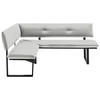 ECKBANK 150/190 cm  in Creme, Schwarz  - Creme/Schwarz, MODERN, Textil/Metall (150/190cm) - Cantus