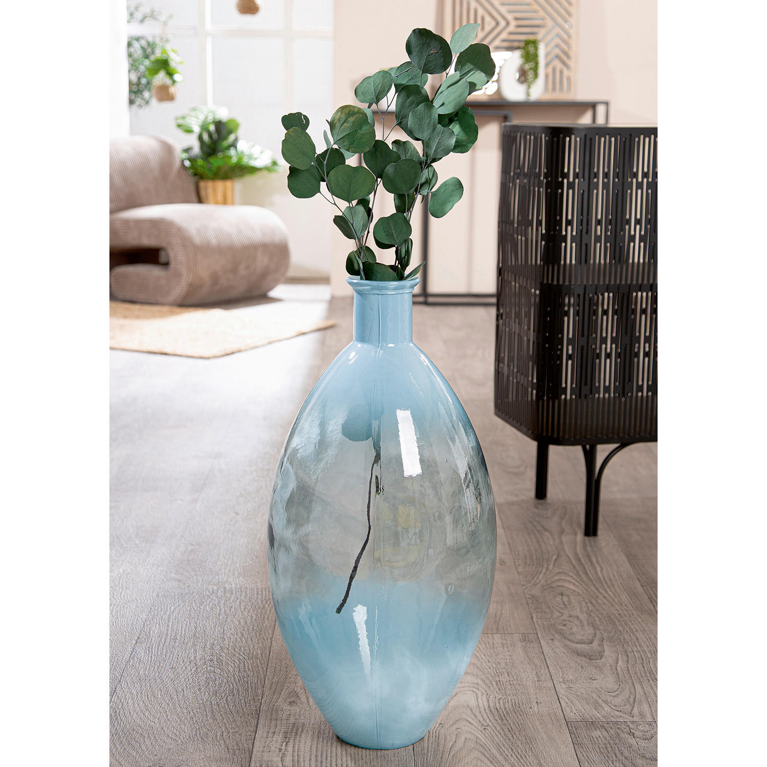 BODENVASE Novelle  - Hellblau, LIFESTYLE, Glas (29/59cm)