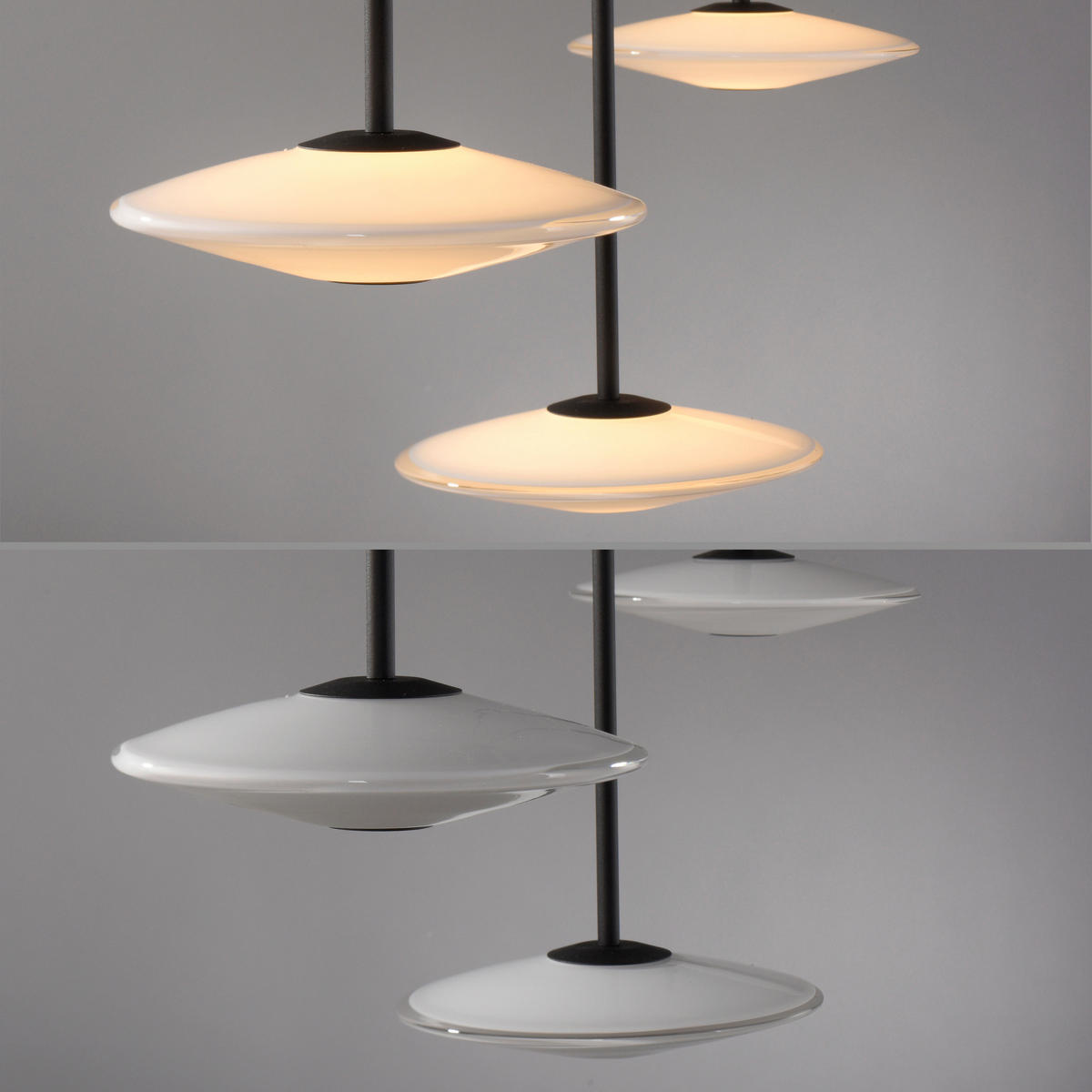 LED-PENDELLEUCHTE 86/20/180 cm  - Schwarz, Design, Glas/Kunststoff (86/20/180cm) - Paul Neuhaus