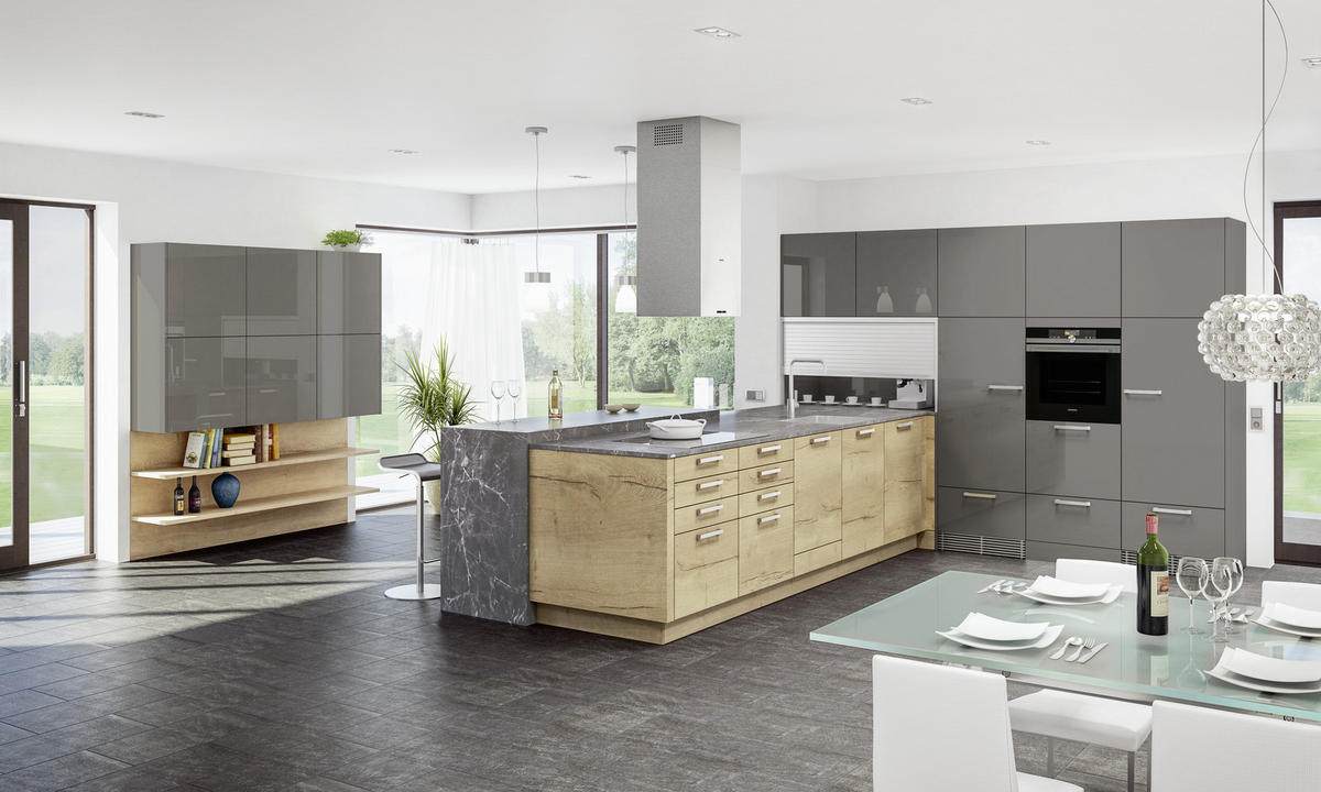 EINBAUKÜCHE   - Design, Holzwerkstoff - EWE