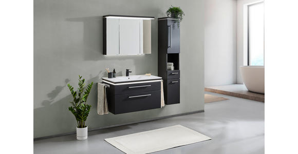 BADEZIMMER 3-teilig  in 90 cm  - Chromfarben/Weiß, Basics, Glas/Keramik (90cm) - Novel