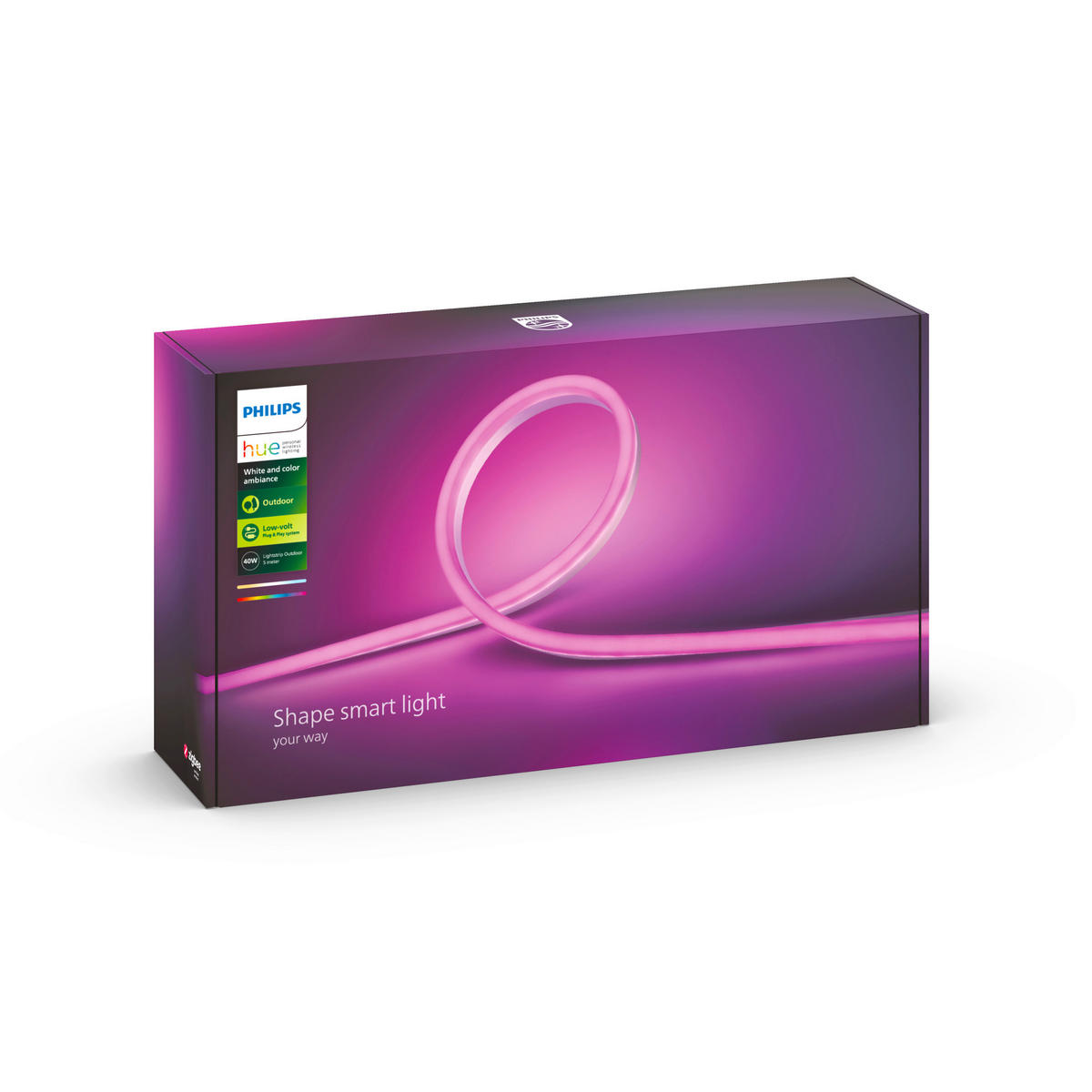 LED-STRIP White & Color Ambiance Lightstrip Outdoor 2m 487 cm   - Transparent, Design, Kunststoff (487cm) - Philips HUE