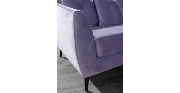 ECKSOFA Lila, Flieder Samt Zierkissen, Rückenkissen, Rücken echt  - Lila/Flieder, KONVENTIONELL, Holz/Textil (210/156cm) - Carryhome