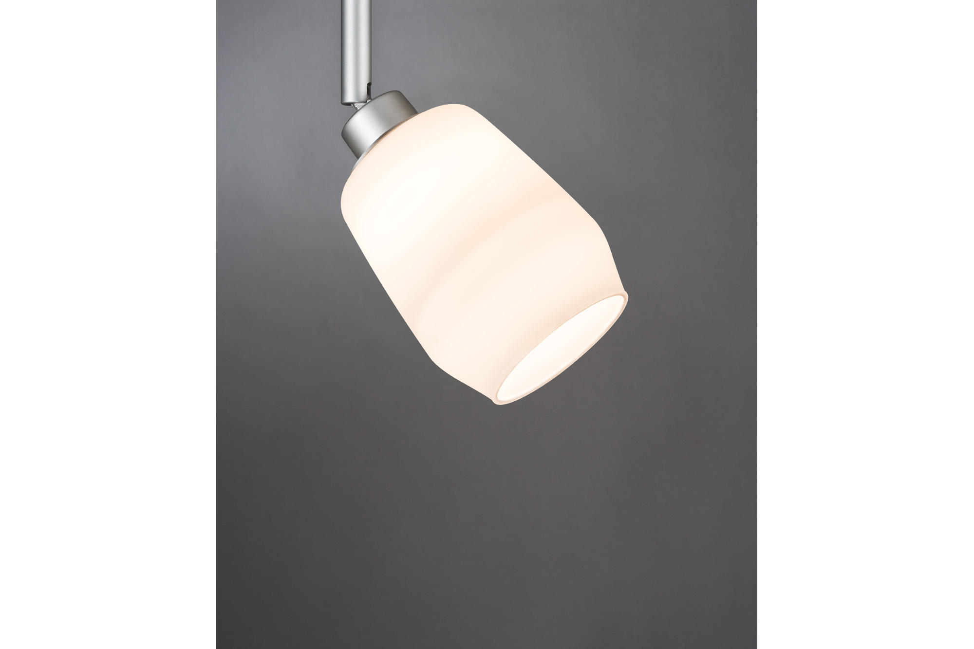 SCHIENENSYSTEM-LEUCHTENSCHIRM URail 8/9,5 cm   - Weiß, Design, Glas (8/9,5cm) - Paulmann