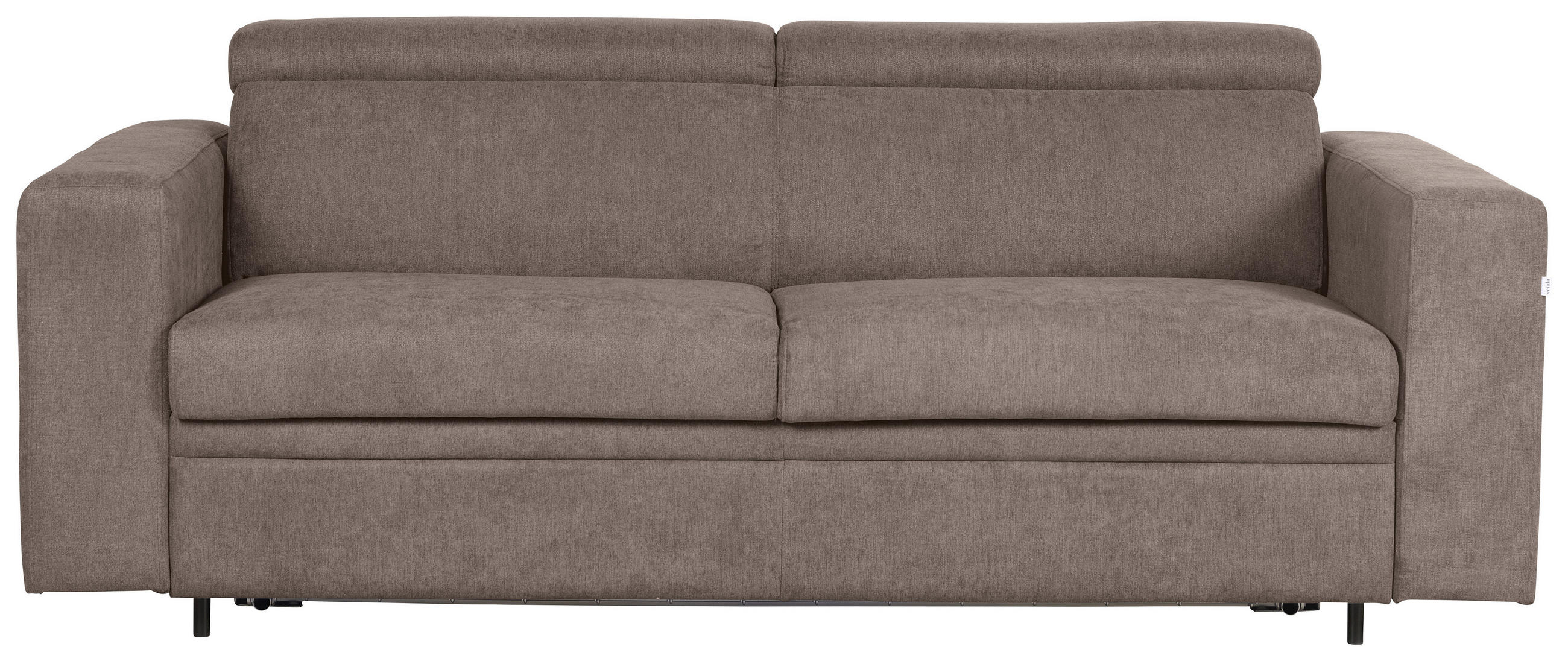 CANAPEA EXTENSIBILĂ textil maro  - maro/negru, Konventionell, plastic/textil (206/83-100/100cm) - Novel