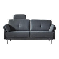 2-SITZER-SOFA in Flachgewebe Anthrazit  - Anthrazit/Schwarz, Konventionell, Textil/Metall (165/82/84cm) - Horst AG
