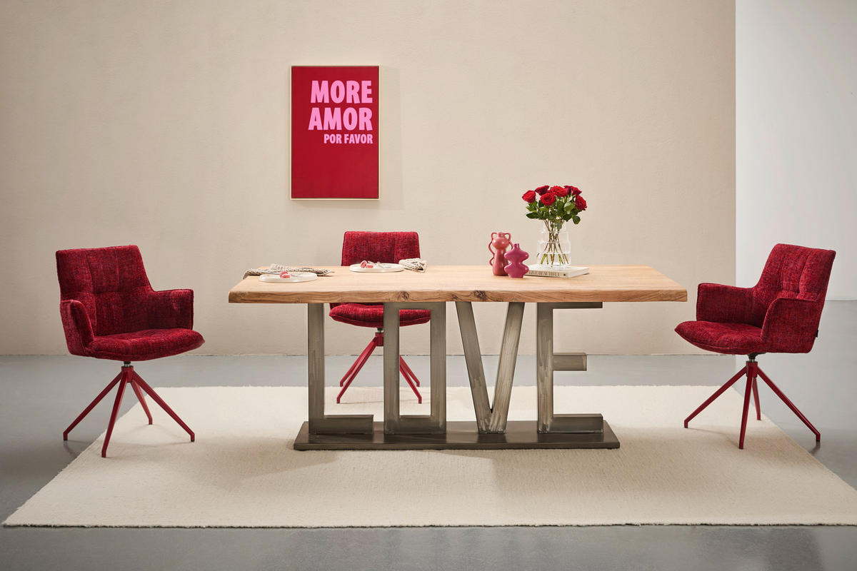 ESSTISCH in Holz, Metall 200/100/76 cm   - Anthrazit/Akaziefarben, LIFESTYLE, Holz/Metall (200/100/76cm) - Landscape