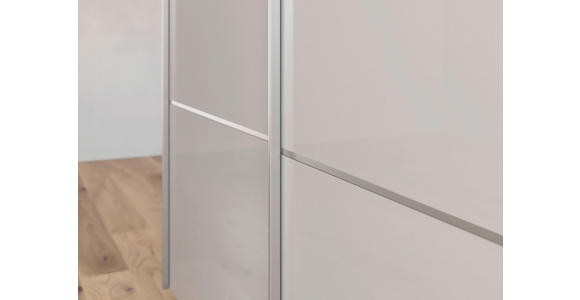 SCHWEBETÜRENSCHRANK 271/223/68 cm 3-türig Grau, Schwarz  - Alufarben/Schwarz, KONVENTIONELL, Glas/Holzwerkstoff (271/223/68cm) - Novel