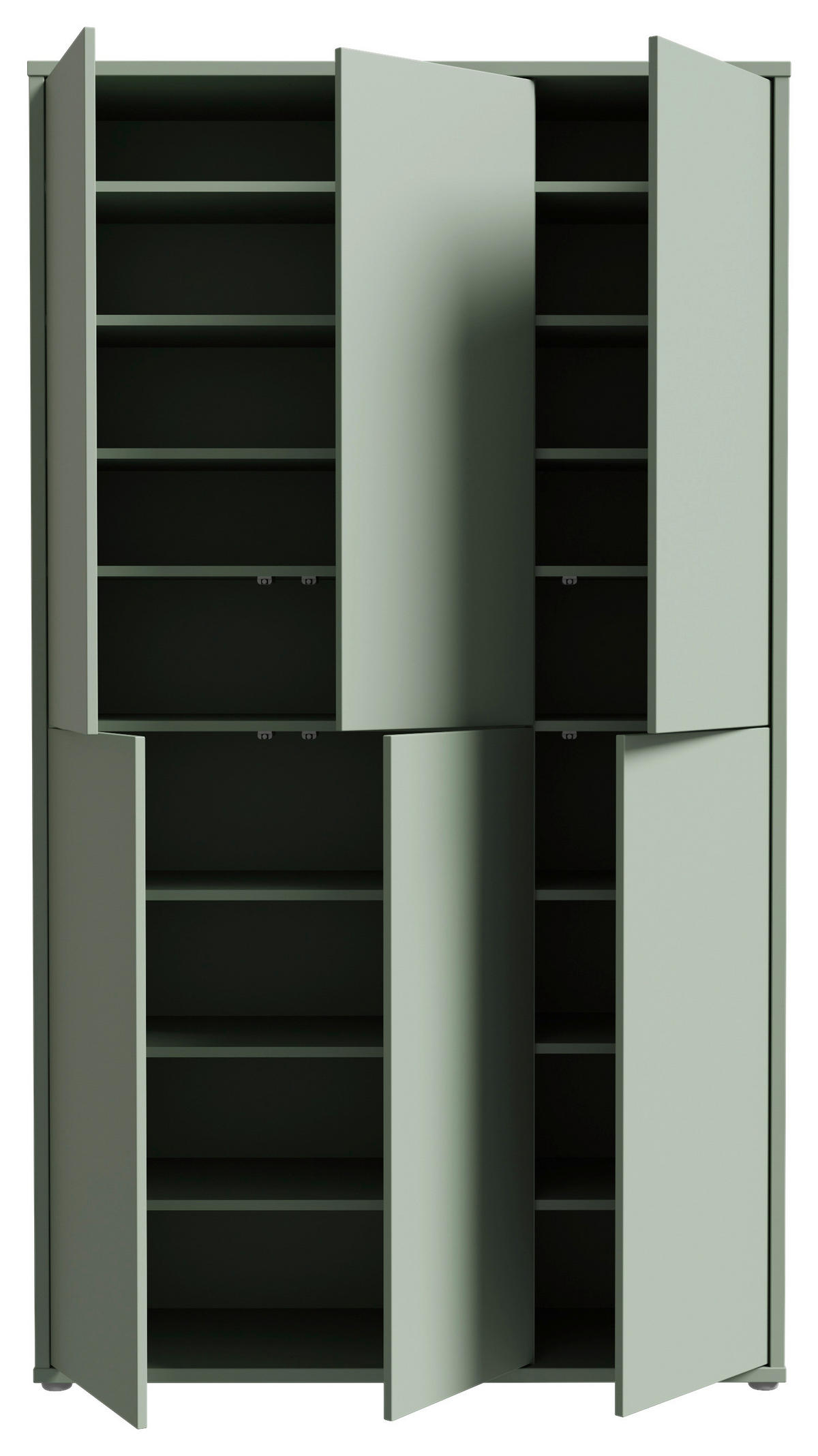 SCHUHSCHRANK Salbeigrün  - Salbeigrün/Grau, Basics, Holzwerkstoff/Kunststoff (110/192/35cm) - Xora