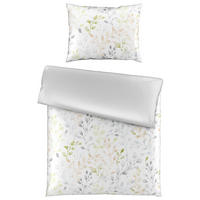 BETTWÄSCHE FOGLIA Satin 140/200 cm  - Weiß/Grün, KONVENTIONELL, Textil (140/200cm) - Esposa