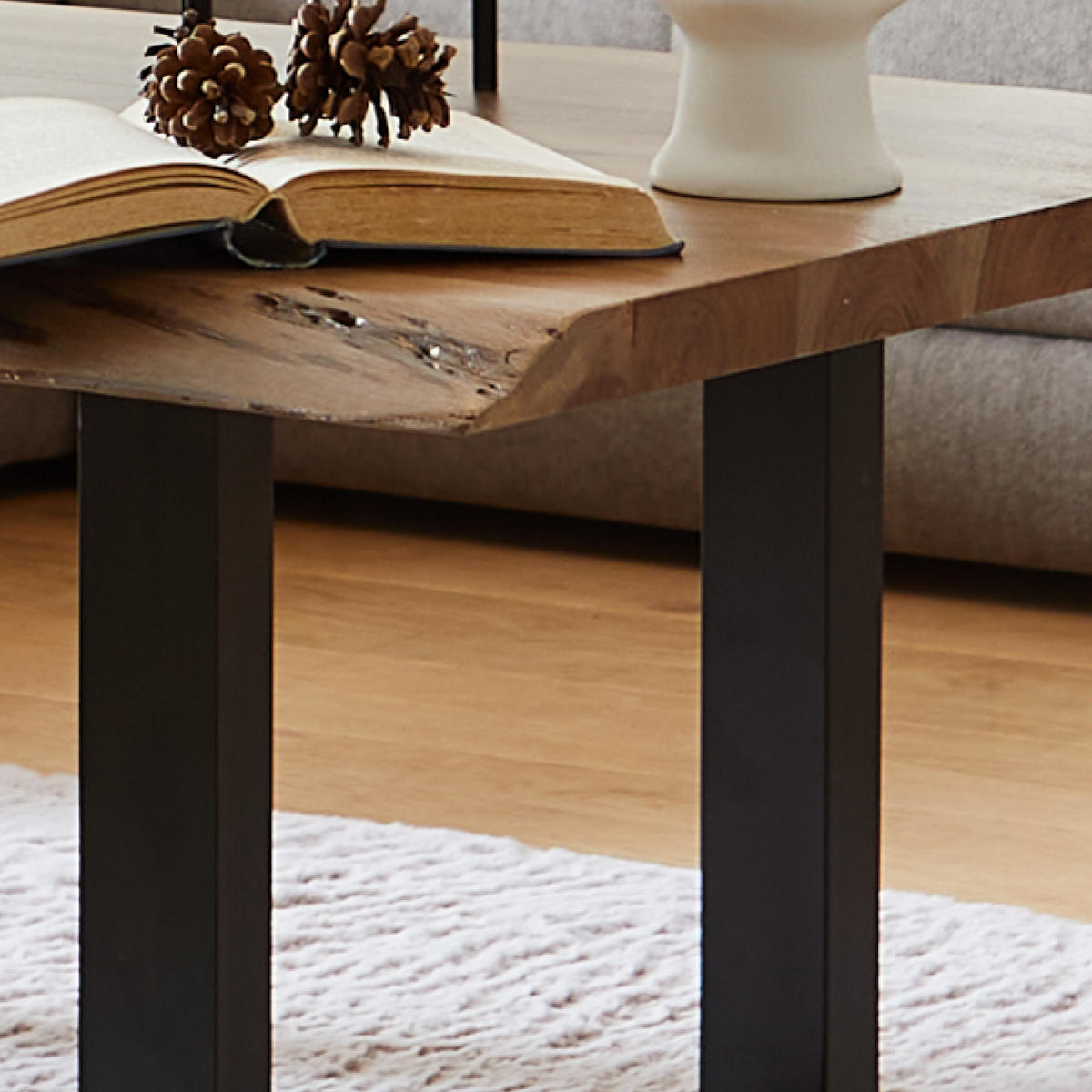 COUCHTISCH in Holz, Metall 110/70/45 cm  - Anthrazit/Schwarz, Modern, Holz/Metall (110/70/45cm) - Livetastic