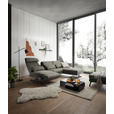 ECKSOFA in Flachgewebe Grün  279-327/176-217 cm  - Schwarz/Grün, Design, Textil/Metall (279-327/176-217cm) - Dieter Knoll