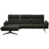 ECKSOFA in Flachgewebe Schwarz  - Schwarz, Design, Textil/Metall (152/259cm) - Dieter Knoll