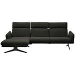 ECKSOFA in Flachgewebe Schwarz  152/259 cm  - Schwarz, Design, Textil/Metall (152/259cm) - Dieter Knoll