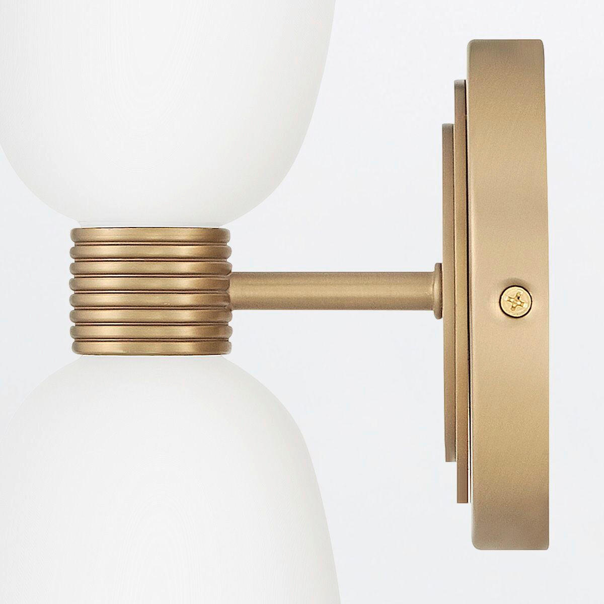 BADEZIMMER-WANDLEUCHTE Tallulah  37,3/12/14,5 cm  - Messingfarben, KONVENTIONELL, Glas/Metall (37,3/12/14,5cm) - Elstead Lighting