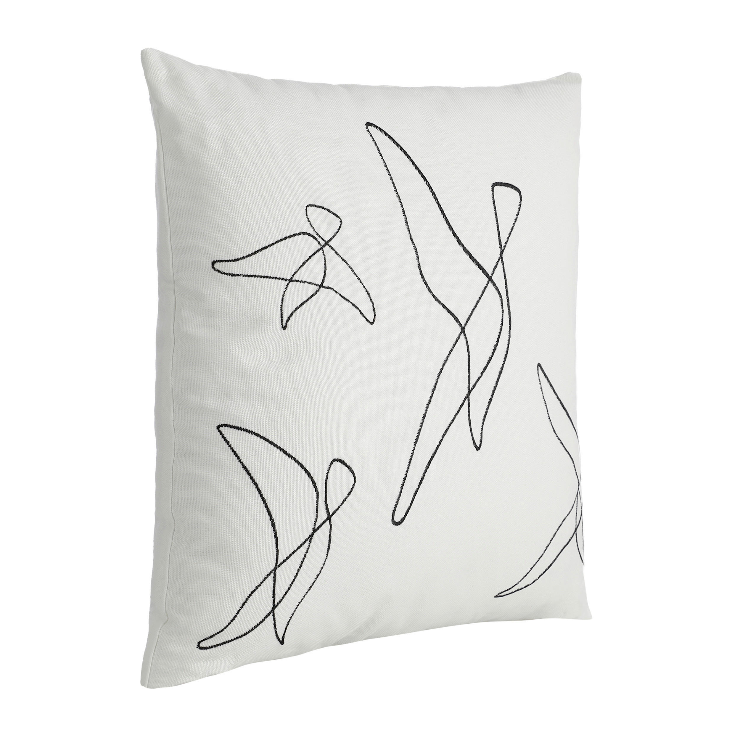 ZIERKISSEN  45/45 cm   - Schwarz/Weiß, Basics, Textil (45/45cm) - Eglo