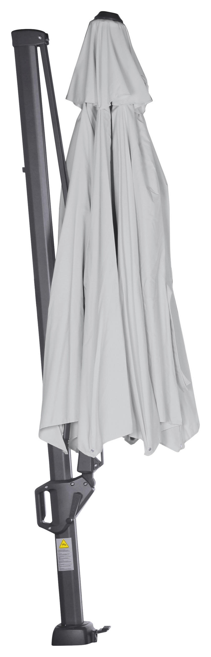 AMPELSCHIRM  350/350 cm  - Anthrazit/Grau, KONVENTIONELL, Textil/Metall (350/350cm) - Siena Garden