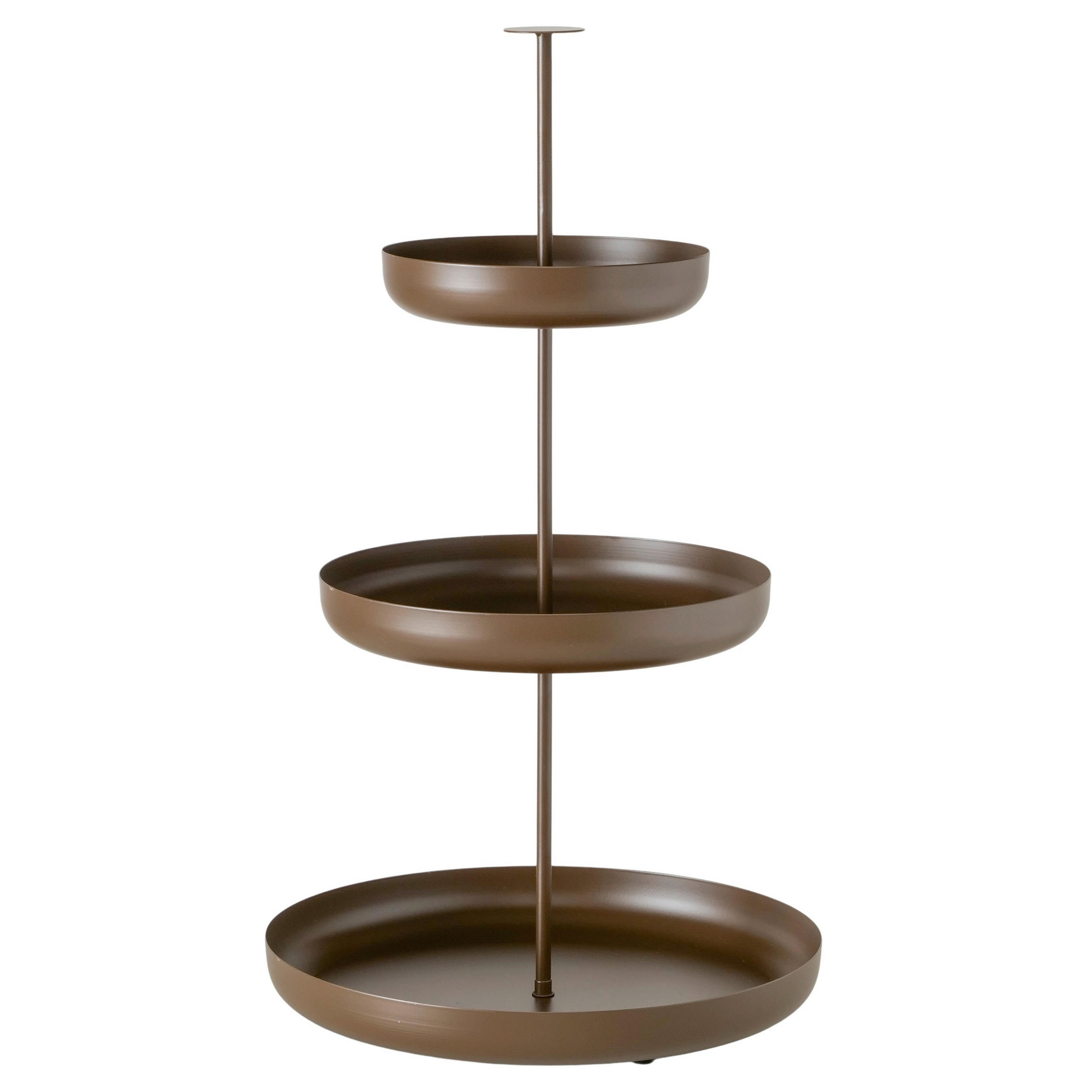 ETAGERE 3-stöckig - Braun, Basics, Metall (35,5/60cm) - Ambia Home