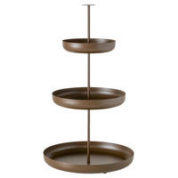 ETAGERE 3-stöckig - Braun, Basics, Metall (35,5/60cm) - Ambia Home