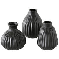 VASE 12 cm  - Schwarz, Design, Keramik (9/12cm)