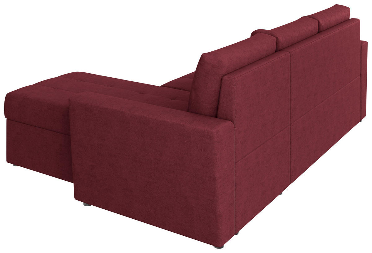 ECKSOFA TERMOLI in Jacquard Rot  231/155 cm  - Rot/Schwarz, Design, Kunststoff/Textil (231/155cm) - MID.YOU