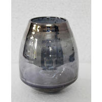 TEELICHTGLAS  - Grau, Trend, Glas (13/16cm) - Cor Mulder