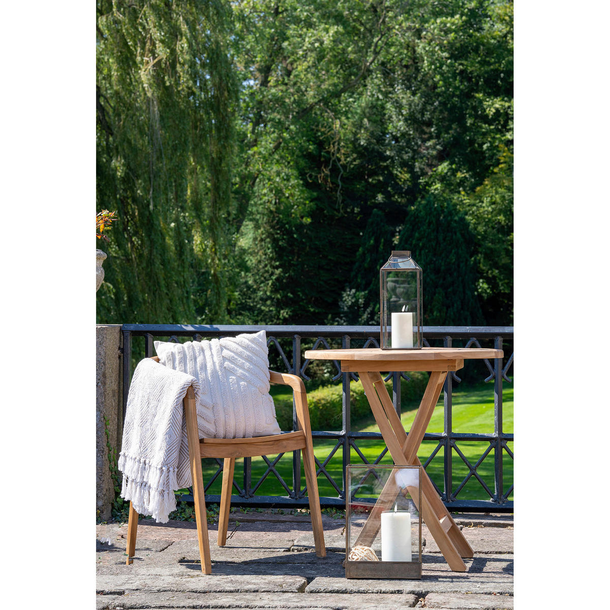 GARTENTISCH 70/70/75 cm Holz rund  - Braun, MODERN, Holz (70/70/75cm) - Gardenson