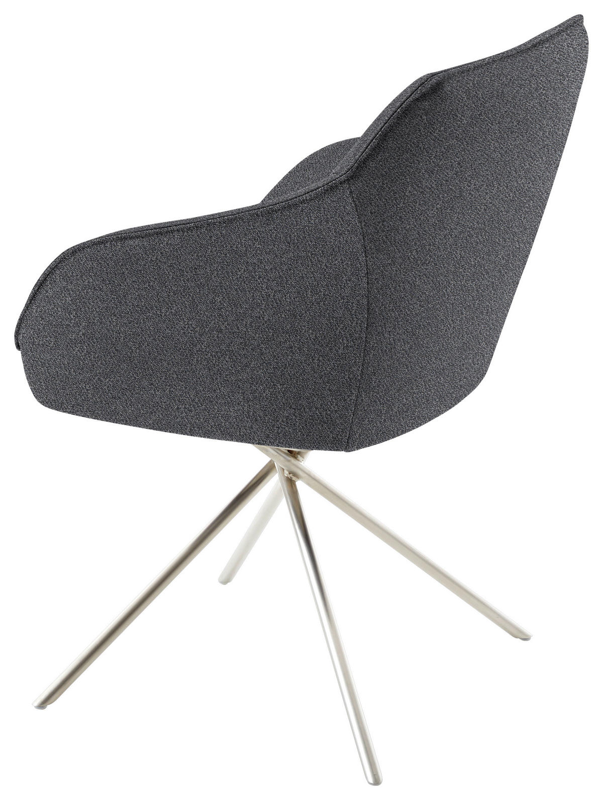 ARMLEHNSTUHL  in Nickel Flachgewebe  - Edelstahlfarben/Grau, Design, Textil/Metall (60/84/67cm) - Koinor
