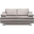 SCHLAFSOFA Bruno in Webstoff Naturfarben  - Chromfarben/Naturfarben, Design, Textil/Metall (194/96/86cm) - Novel