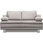 SCHLAFSOFA Bruno in Webstoff Naturfarben  - Chromfarben/Naturfarben, Design, Textil/Metall (194/96/86cm) - Novel