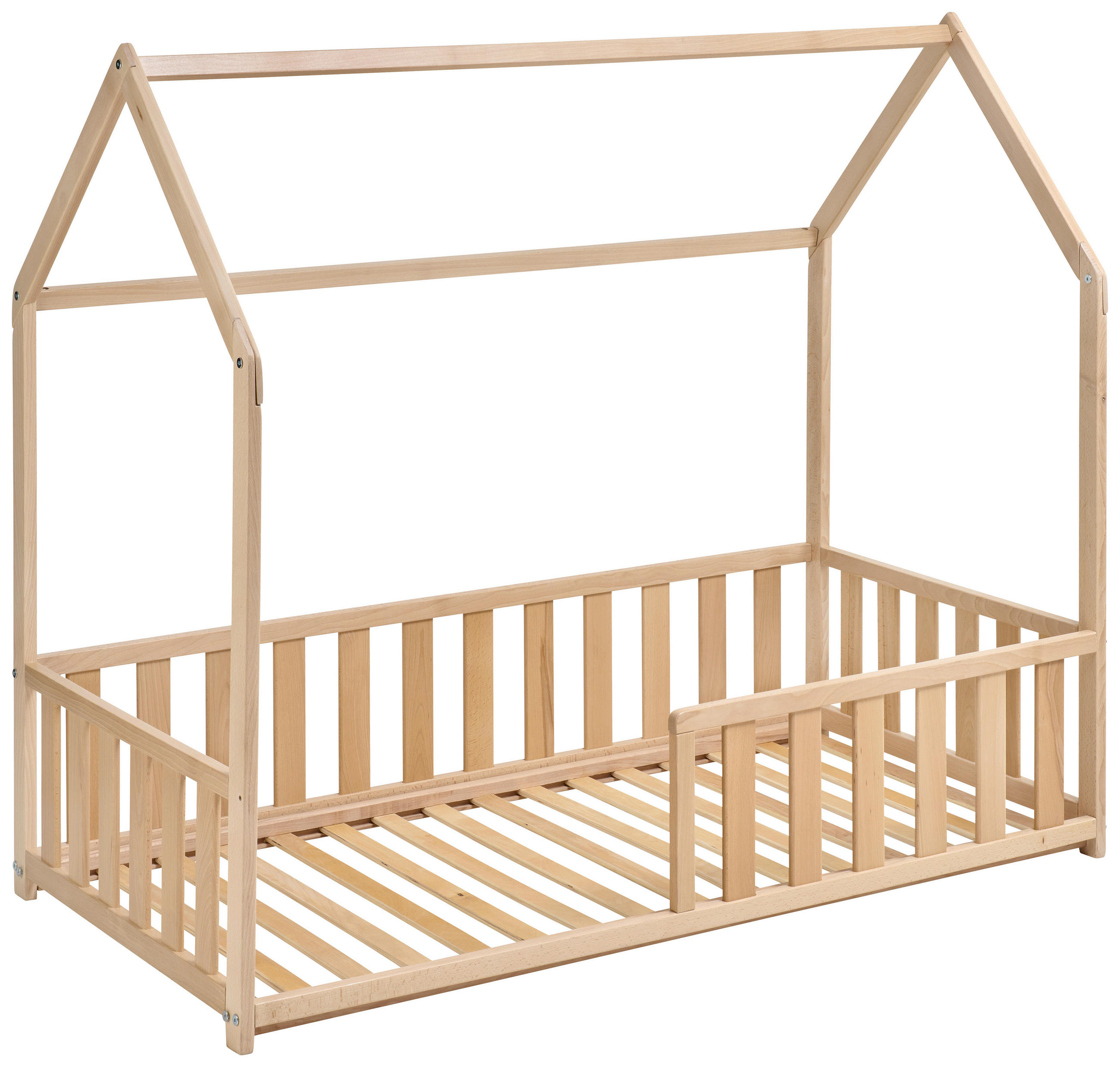 HAUSBETT  in Buchefarben  - Birkefarben/Buchefarben, Basics, Holz (145/75/135cm) - Jimmylee