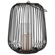 LATERNE - Klar/Schwarz, LIFESTYLE, Glas/Metall (16,5/22cm) - Ambia Home