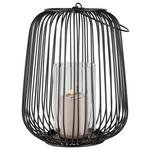 LATERNE - Klar/Schwarz, LIFESTYLE, Glas/Metall (16,5/22cm) - Ambia Home