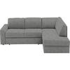 ECKSOFA in Webstoff Hellgrau  224/165 cm  - Hellgrau/Schwarz, KONVENTIONELL, Kunststoff/Textil (224/165cm) - Xora