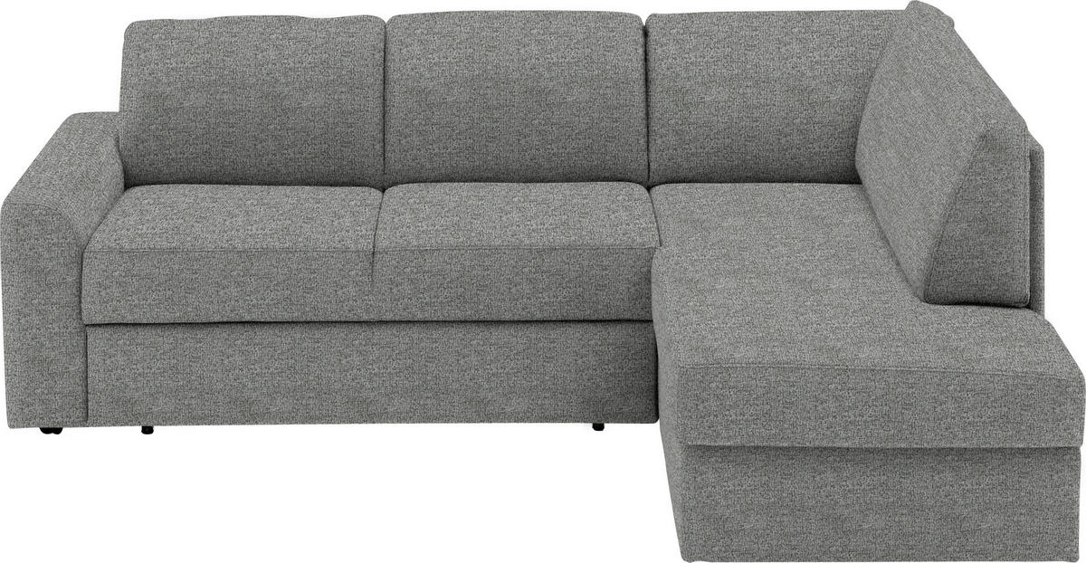 ECKSOFA in Webstoff Hellgrau  - Hellgrau/Schwarz, Konventionell, Kunststoff/Textil (224/165cm) - Xora