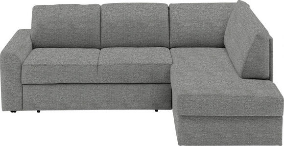 ECKSOFA  in Webstoff Hellgrau  224/165 cm  - Hellgrau/Schwarz, KONVENTIONELL, Kunststoff/Textil (224/165cm) - Xora