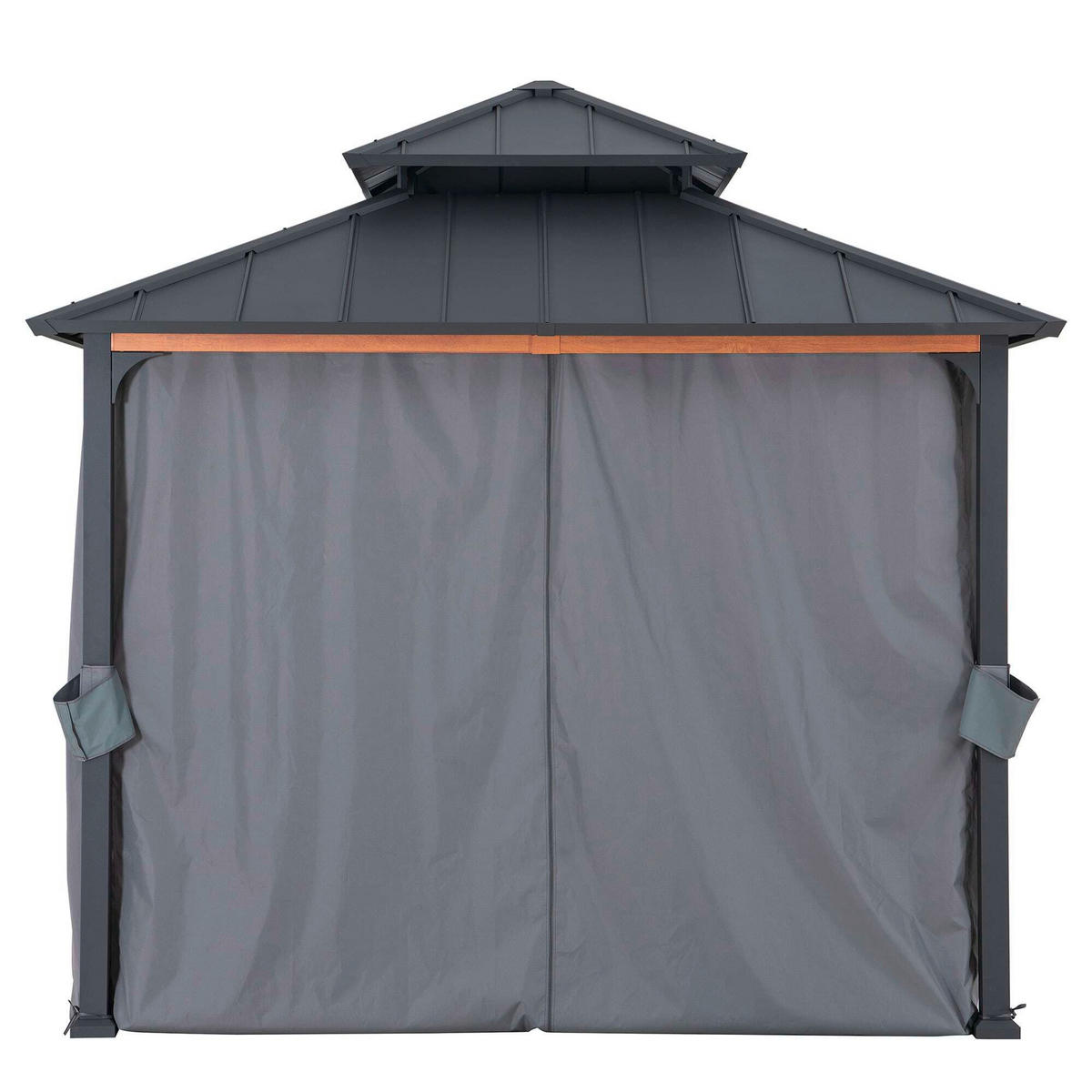 PAVILLON-SEITENTEIL   - Grau, Basics, Kunststoff (265/221cm) - Modante