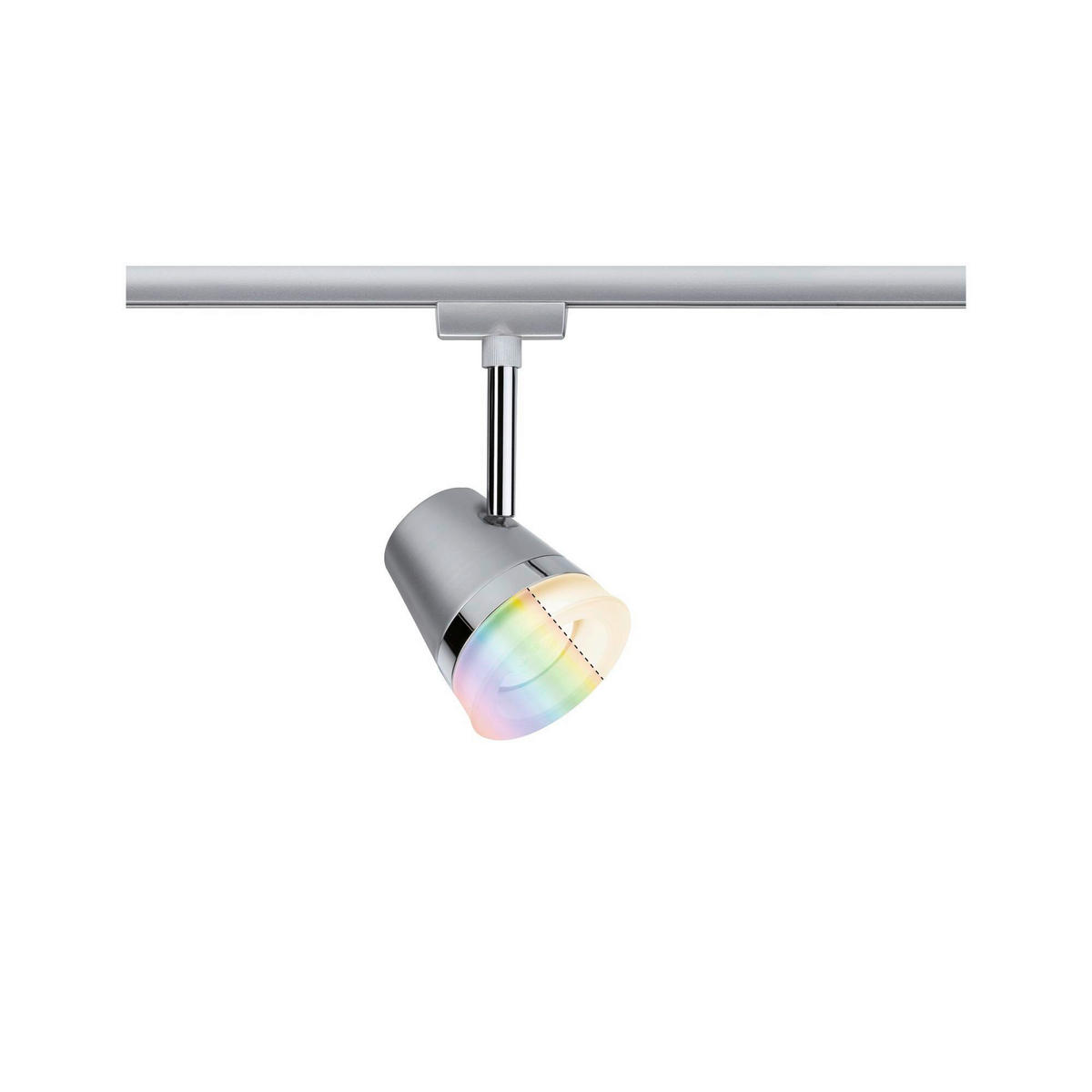 SCHIENENSYSTEM-STRAHLER - Chromfarben, Basics, Kunststoff/Metall (8,5/18,5cm) - Paulmann