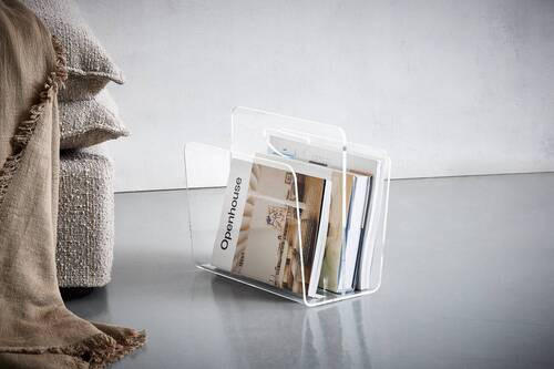 ZEITUNGSSTÄNDER Kunststoff Klar - Klar, Design, Kunststoff (33/31/23cm)