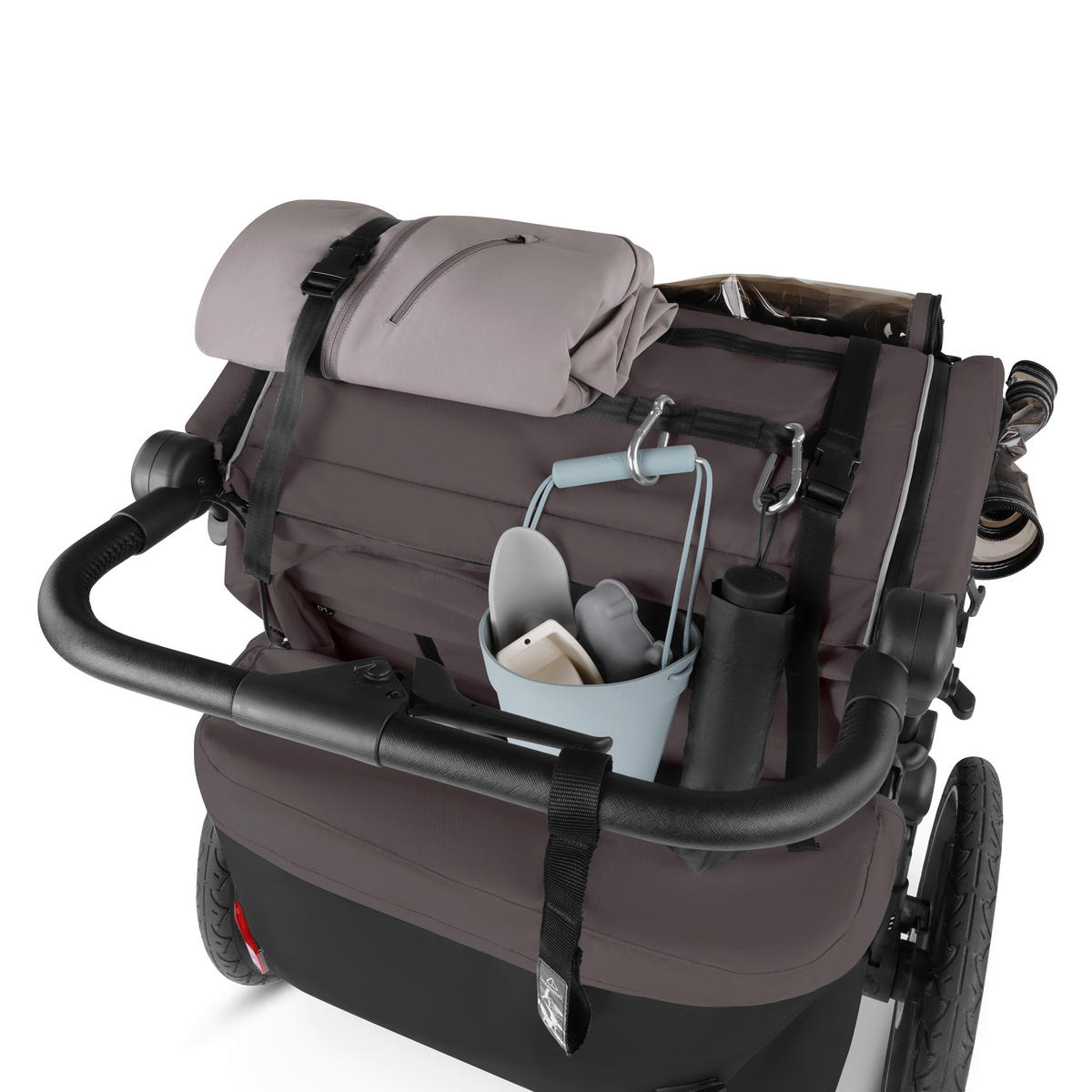 FAHRRADANHÄNGER   Tour 2  - Graubraun, Basics, Textil (81/53/56cm) - ABC Design