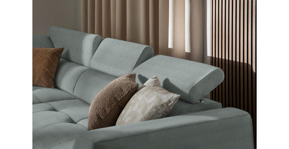 ECKSOFA in Chenille Silberfarben 205/284 cm - Silberfarben/Schwarz, Design, Kunststoff/Textil (205/284cm) - Xora