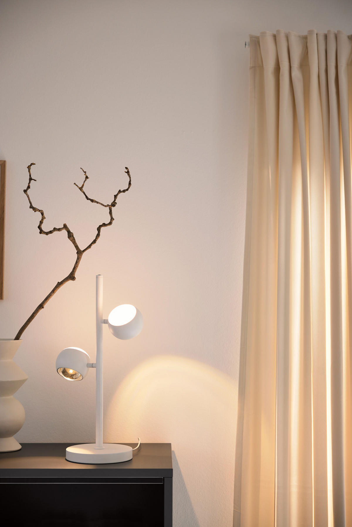 LED-TISCHLEUCHTE 26,5/50/16 cm   - Transparent/Weiß, Design, Kunststoff/Metall (26,5/50/16cm) - Musterring