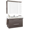 BADEZIMMER  in 92 cm  - Graphitfarben, KONVENTIONELL, Holzwerkstoff (92cm) - Sadena