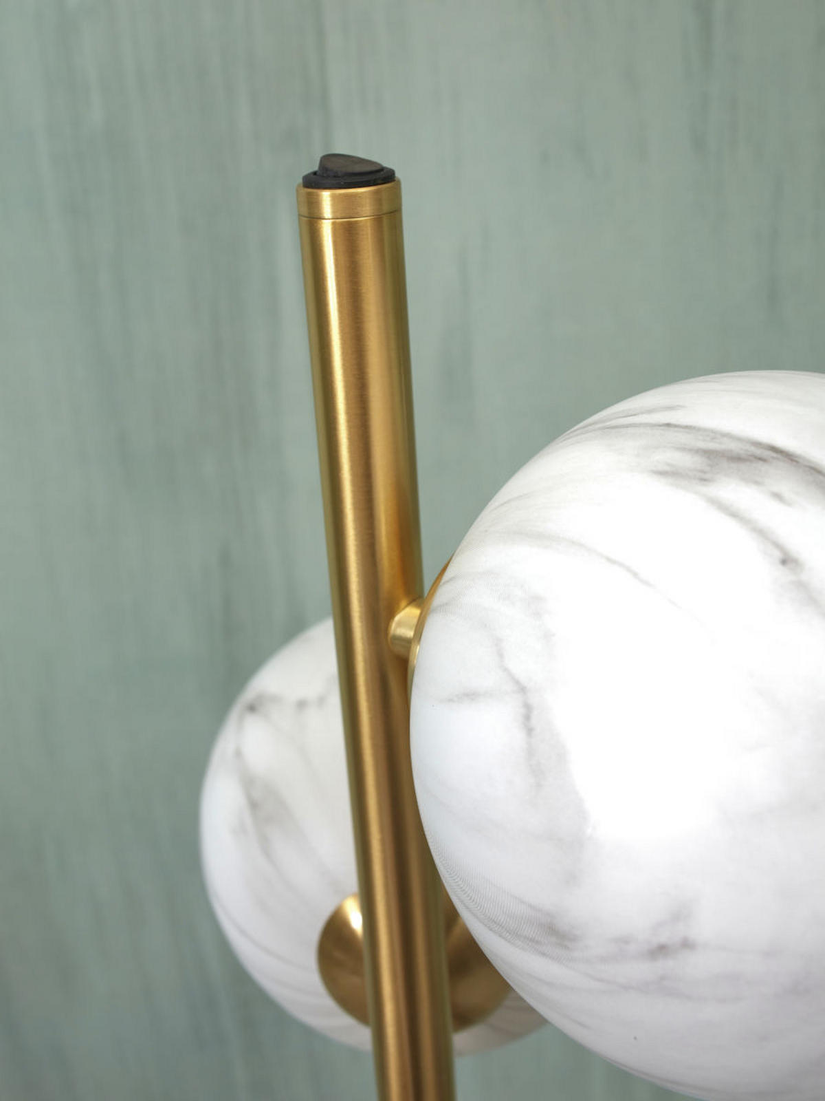 GOLVLAMPA Carrara/Globus 25/159 cm    - vit/guldfärgad, Basics, metall/glas (25/159cm) - It's about Romi